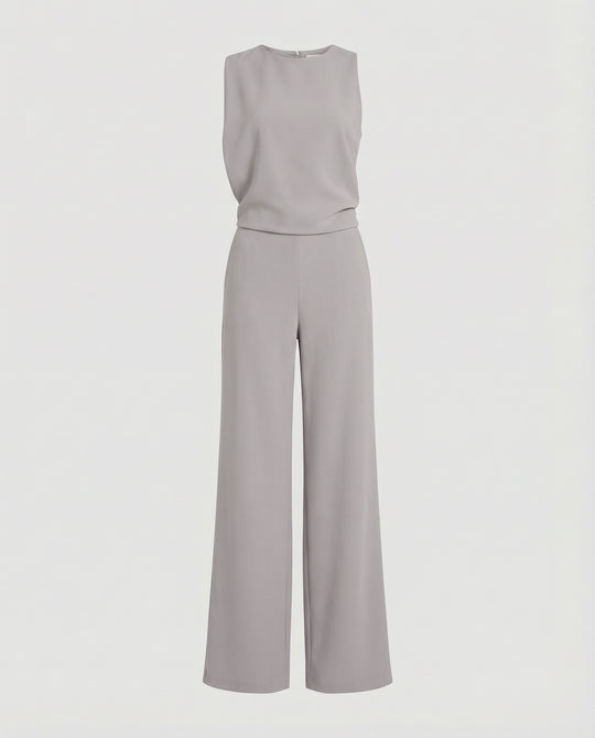 Eleganter Jumpsuit mit Rundhalsausschnitt für Alltag & Besondere Anlässe | R&B