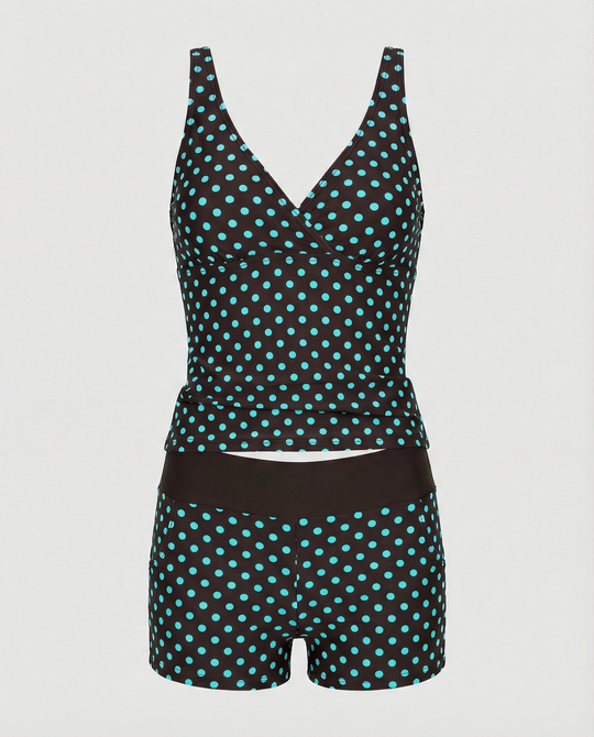 R&B – Figurschmeichelnder Damen-Tankini, Tankini-Oberteil & Modische Shorts
