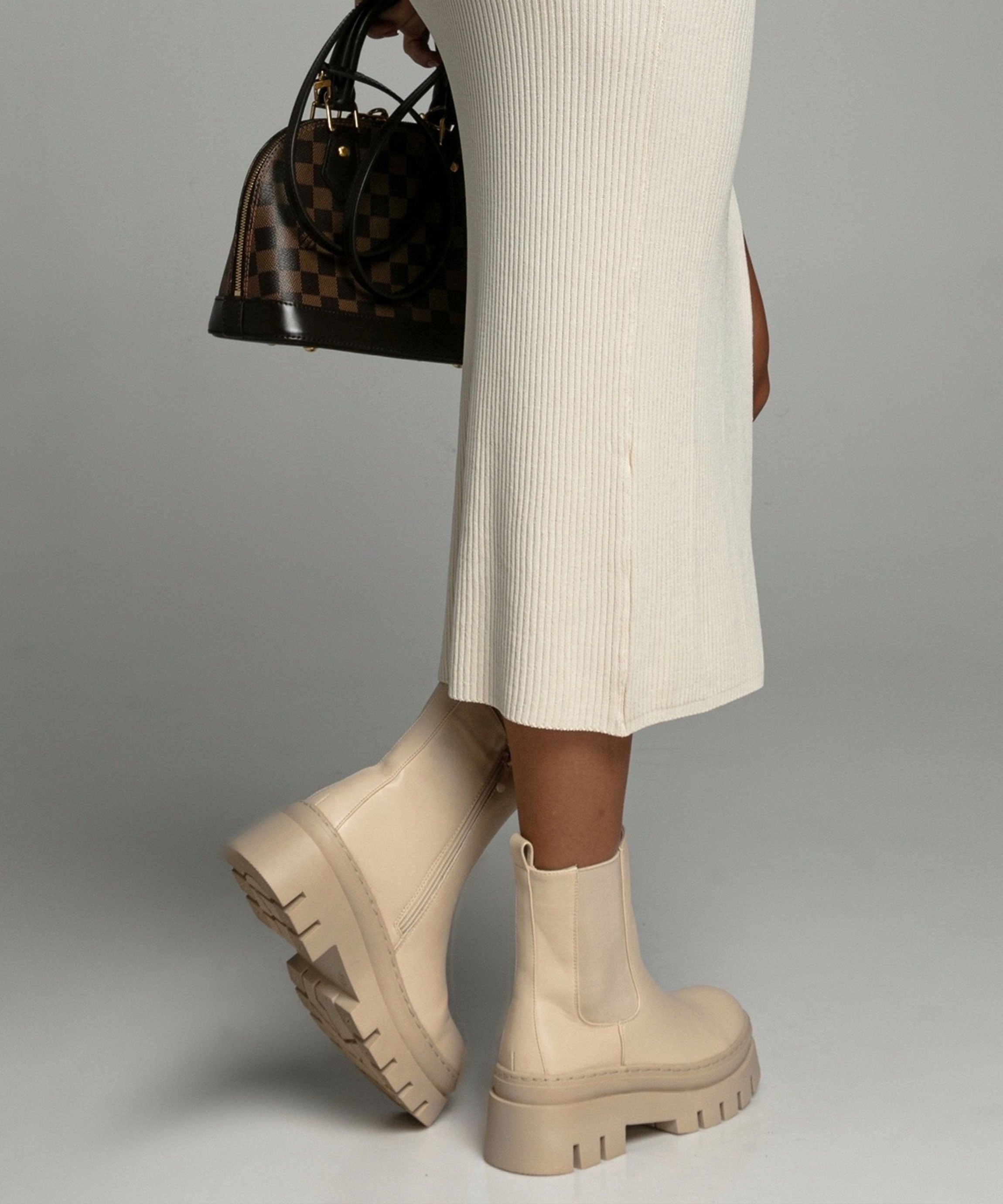 R&B | Beige Kurze Stiefel