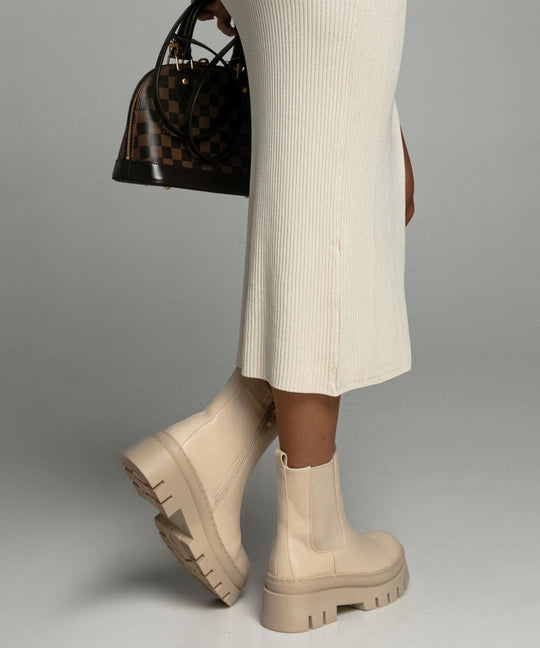 R&B | Beige Kurze Stiefel