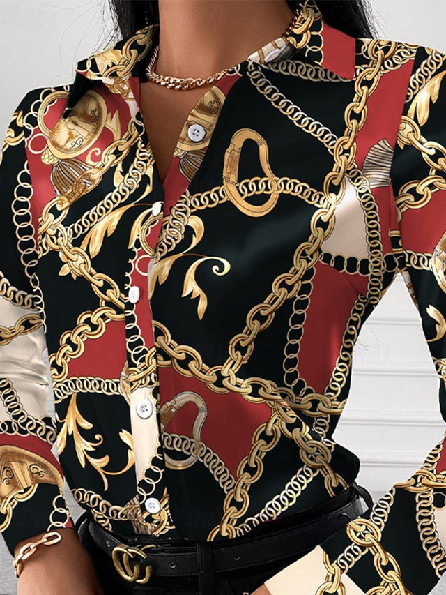 R&B | Schicke Damenbluse mit Goldenen Details
