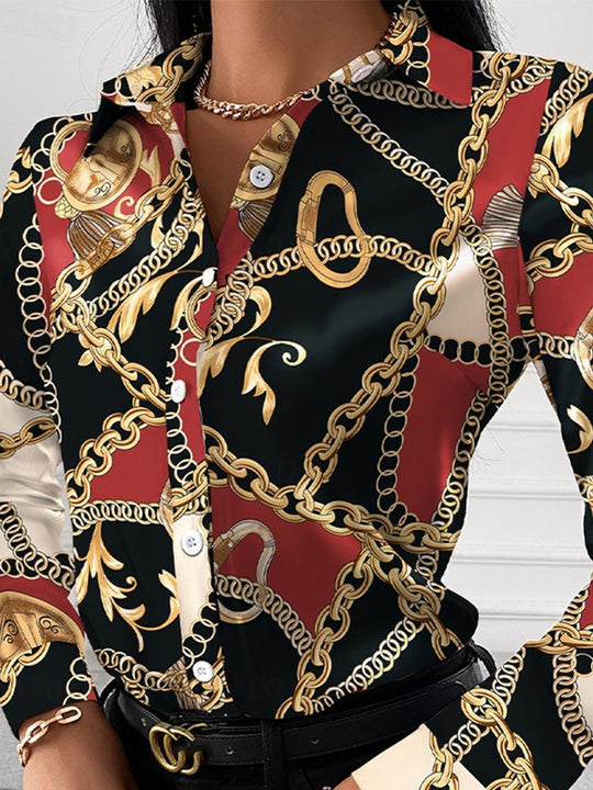 R&B | Schicke Damenbluse mit Goldenen Details