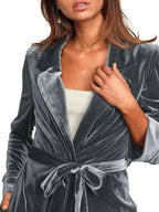 R&B | Samt Lange Blazer Damen Mantel