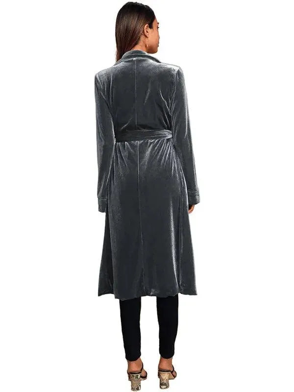 R&B | Samt Lange Blazer Damen Mantel
