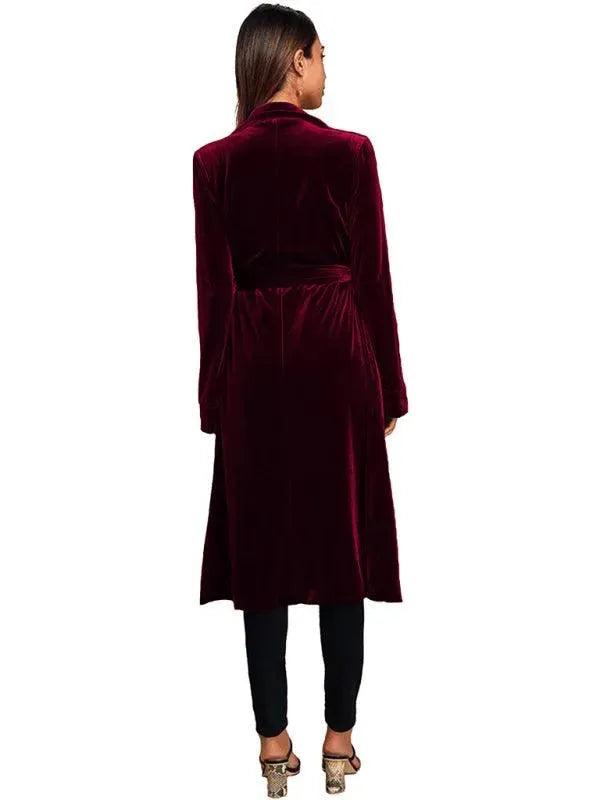 R&B | Samt Lange Blazer Damen Mantel