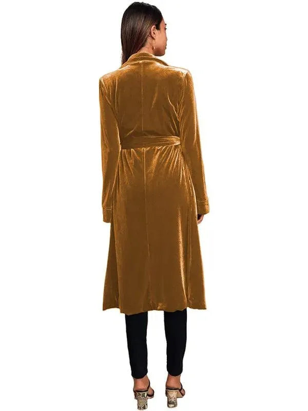 R&B | Samt Lange Blazer Damen Mantel