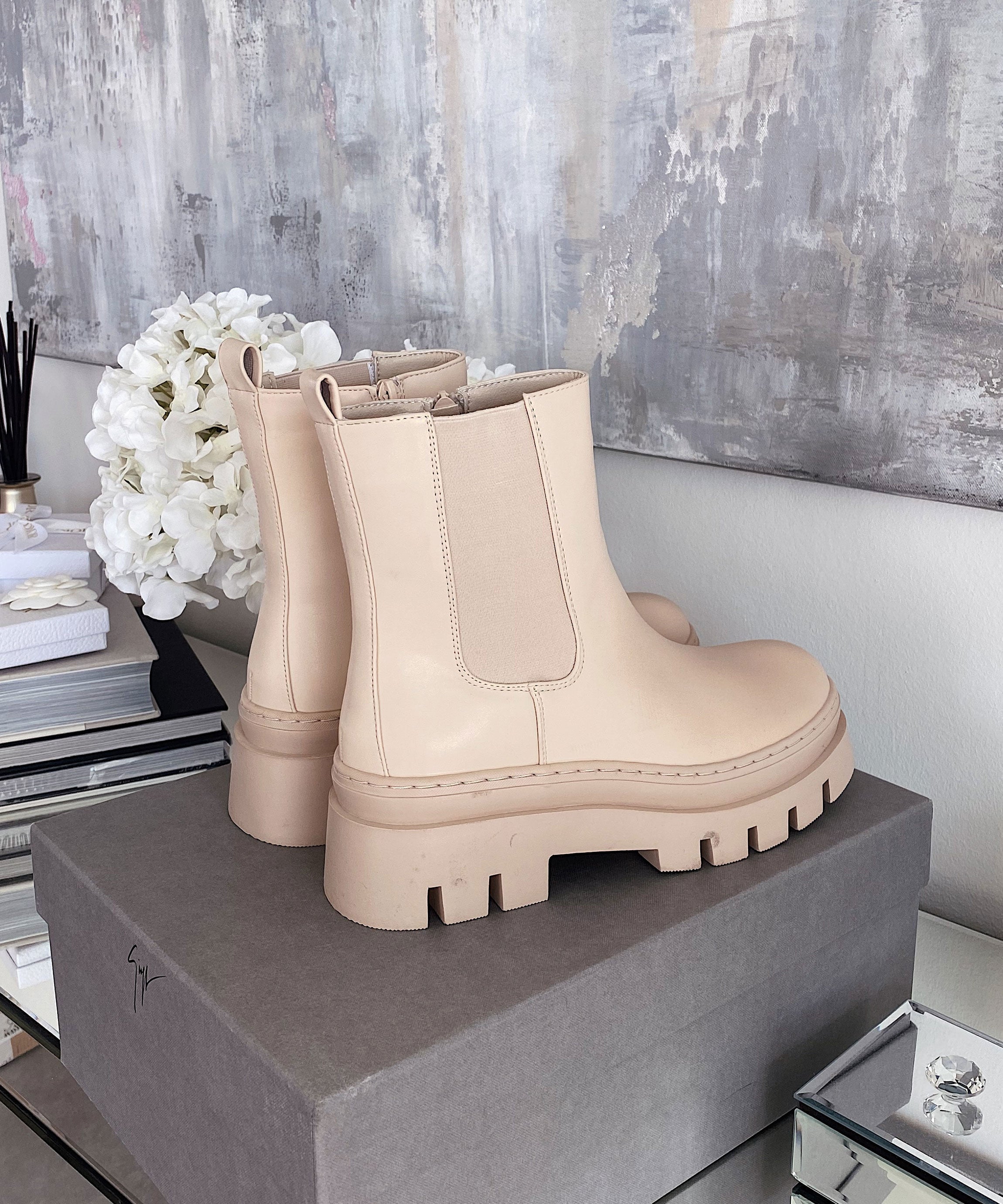 R&B | Beige Kurze Stiefel