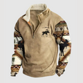 R&B | Vintage Winterpullover mit Reißverschluss für Herren