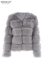 R&B | Flauschiger Kunstpelzmantel