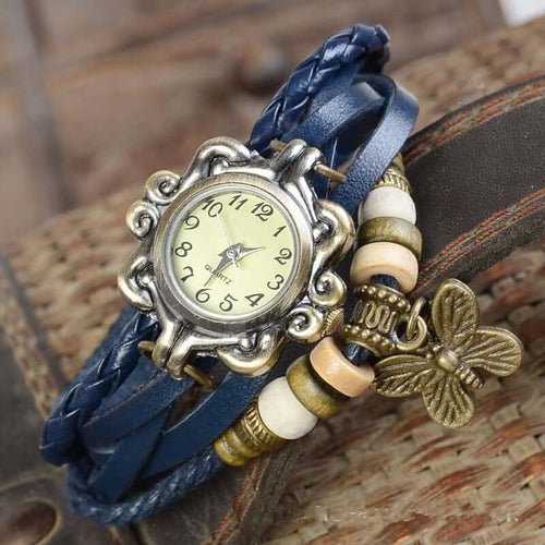R&B – Damen-Accessoire-Uhr mit Vintage-Blumenarmband