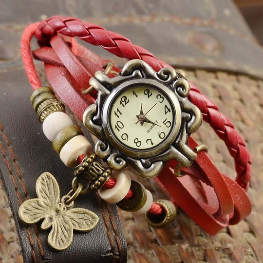 R&B – Damen-Accessoire-Uhr mit Vintage-Blumenarmband