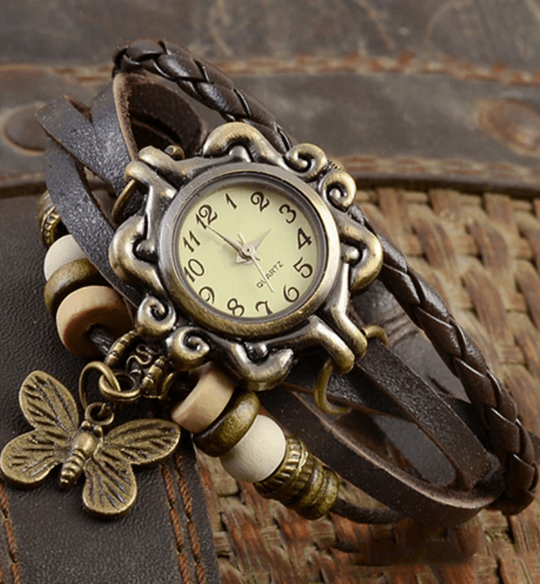 R&B – Damen-Accessoire-Uhr mit Vintage-Blumenarmband