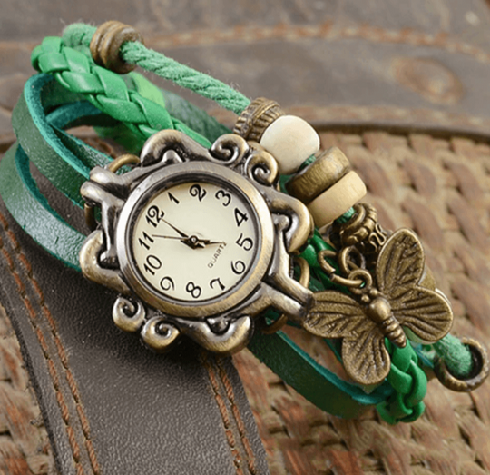 R&B – Damen-Accessoire-Uhr mit Vintage-Blumenarmband