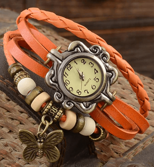 R&B – Damen-Accessoire-Uhr mit Vintage-Blumenarmband