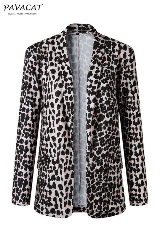 R&B | Tiermuster Strickjacke