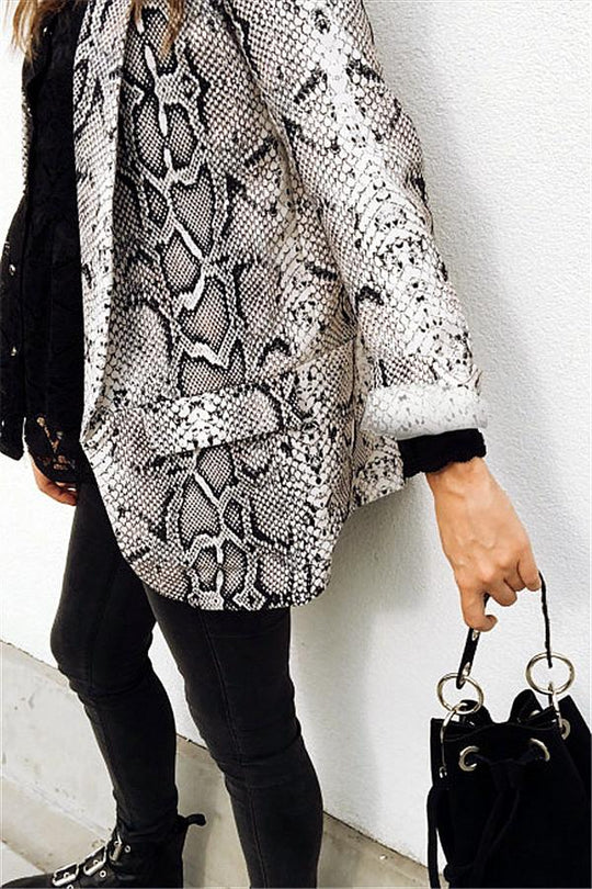 R&B | Tiermuster Strickjacke