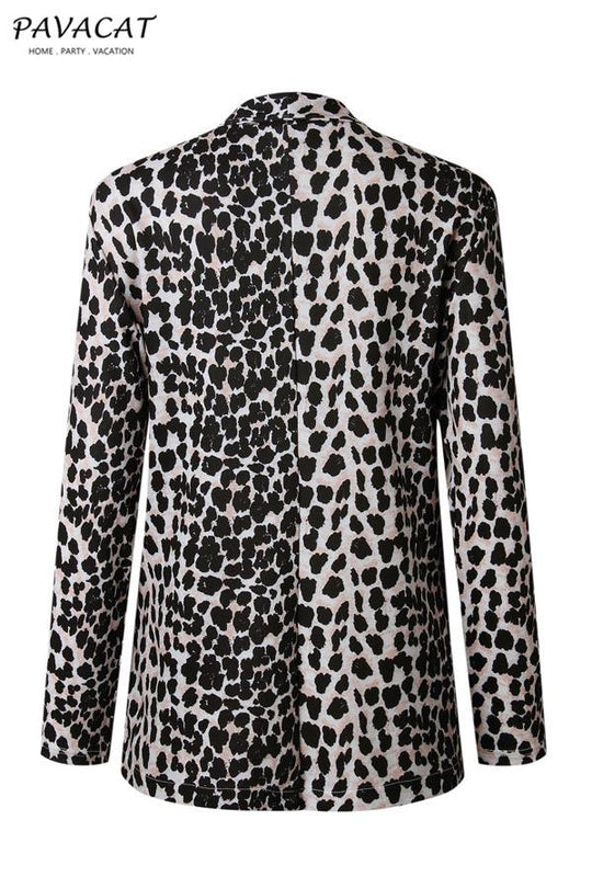 R&B | Tiermuster Strickjacke