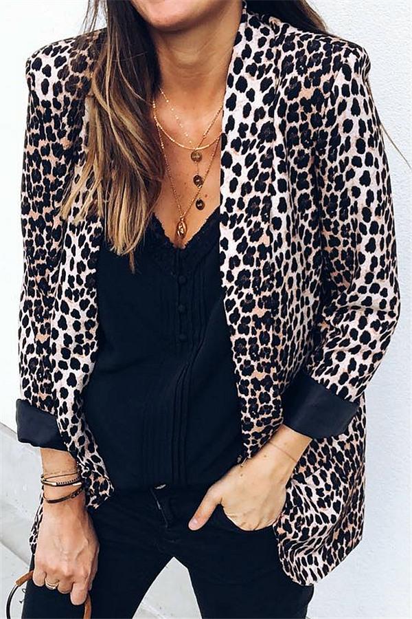 R&B | Tiermuster Strickjacke