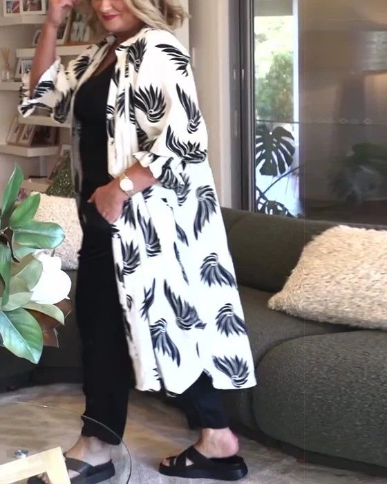 R&B | Jacke mit Revers und Knopf, Bedruckt