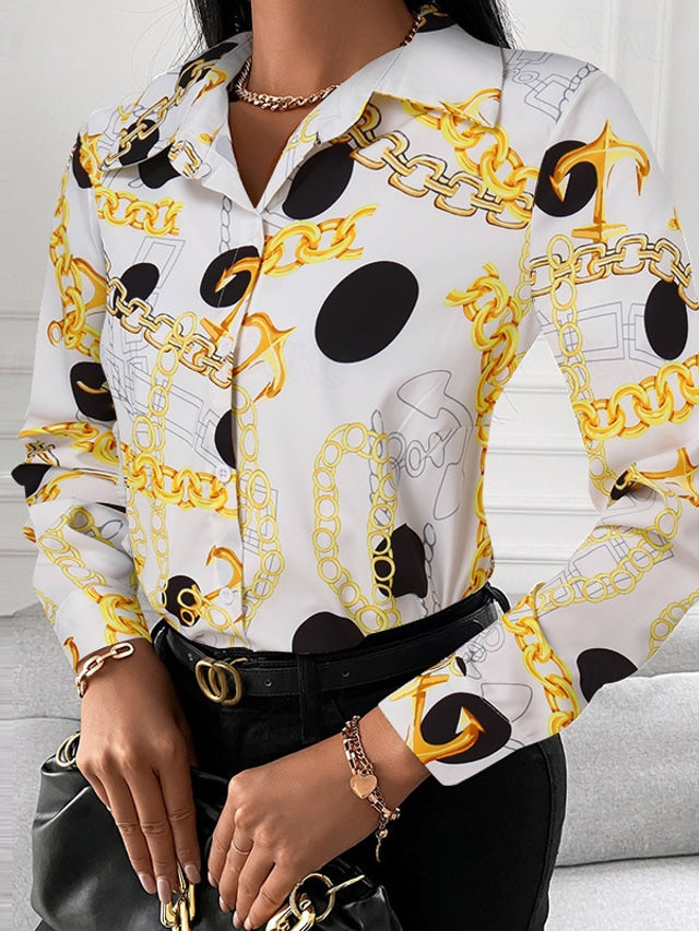 R&B | Schicke Damenbluse mit Goldenen Details