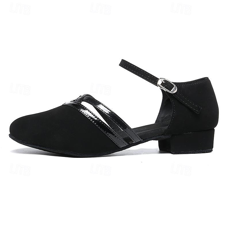 R&B | Moderne Tanzschuhe für Damen - Schwarz - Hochwertiges Wild