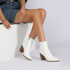R&B | Spitz Zulaufende Blockabsatz Stiefeletten