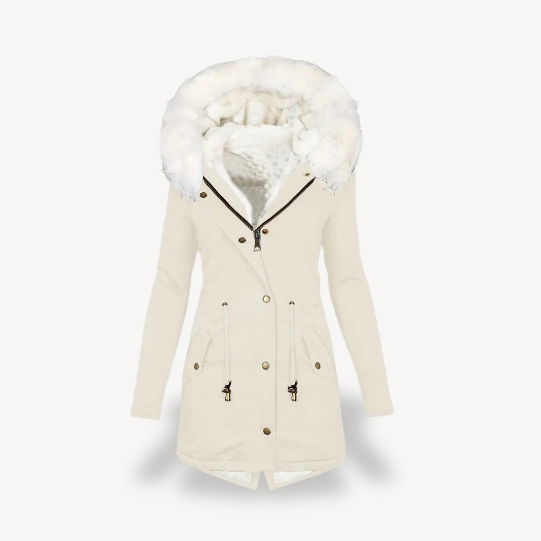 R&B | Damen Kunstpelz Kapuzen Parka Jacke