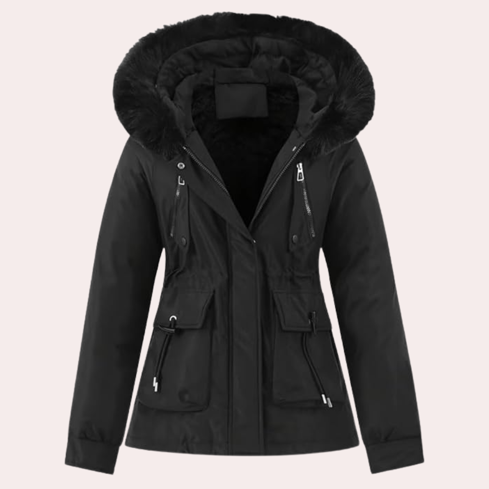 R&B | Damen Winterjacke mit Kapuze und Warmfutter