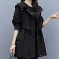 R&B | Warme Kapuzenjacke mit Schnürung für Damen im Herbst