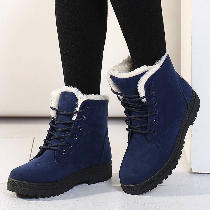R&B | Warm gefütterte Damen Winterstiefel mit Schnürung