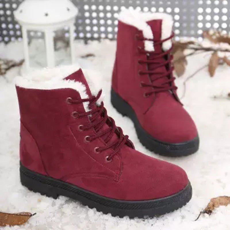 R&B | Warm gefütterte Damen Winterstiefel mit Schnürung