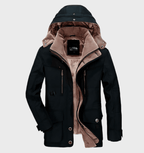 R&B | Warme Herren Winterjacke mit Kapuze