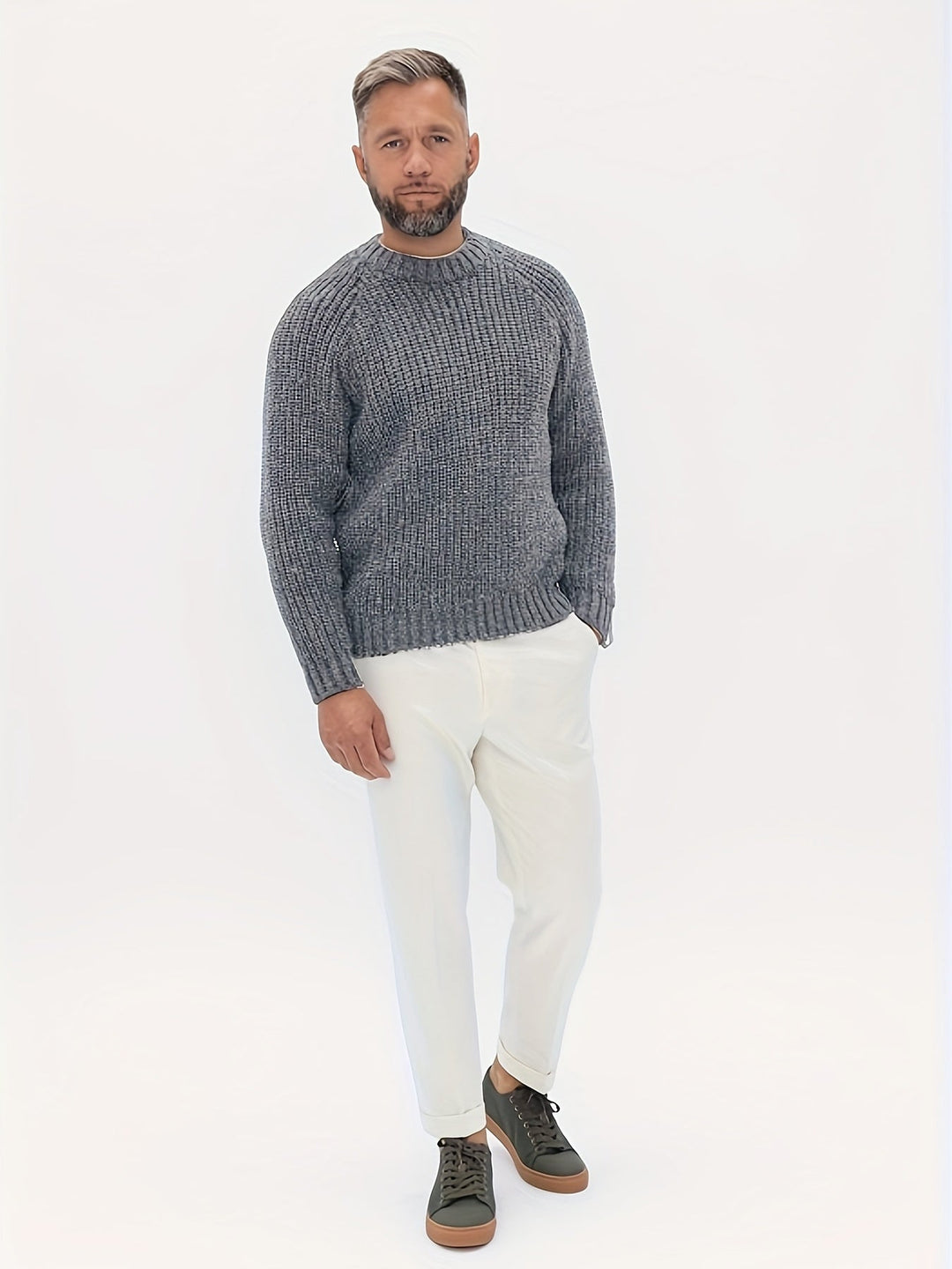 R&B | Wärmer Soldaten Strickpullover für Männer