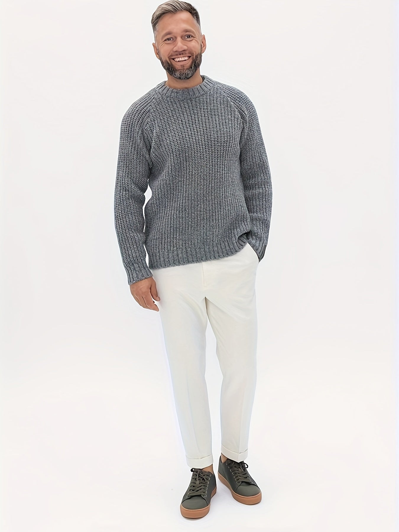 R&B | Wärmer Soldaten Strickpullover für Männer