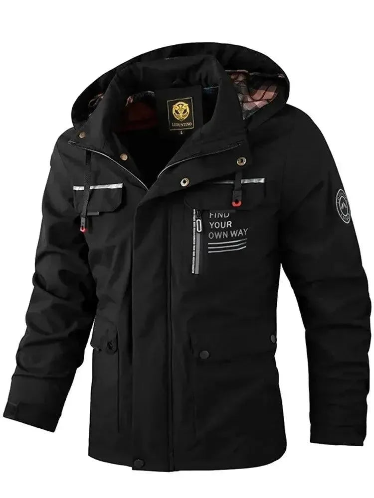 R&B | Wasserdichte Kapuzen Herren Windbreaker Jacke