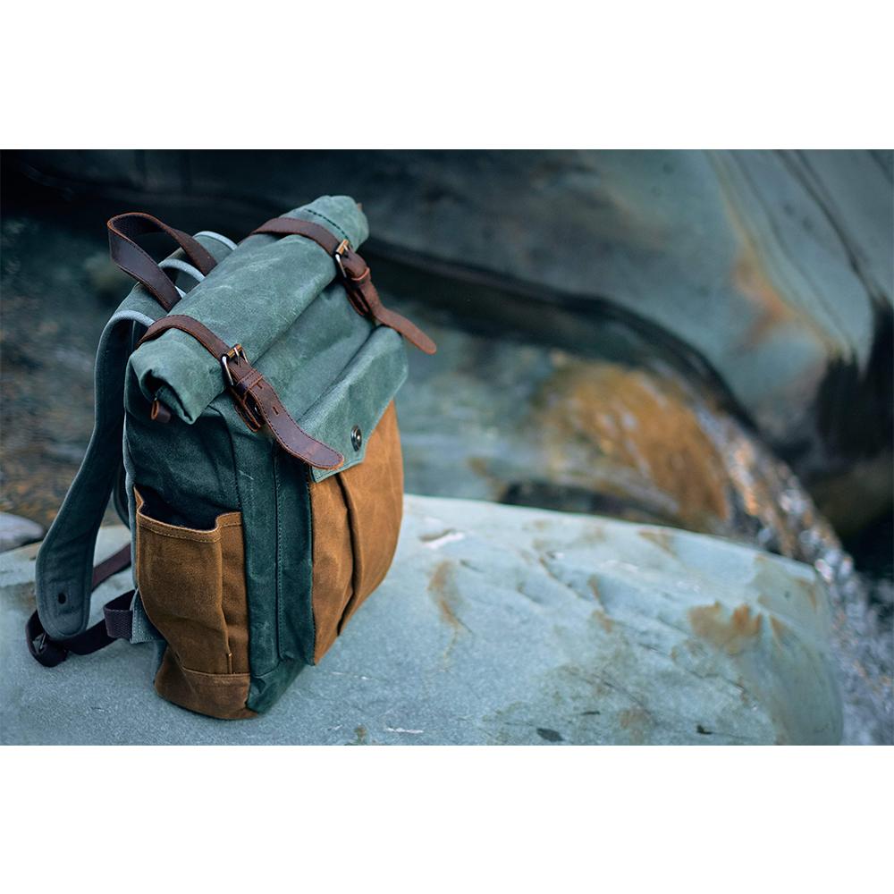 R&B | Canvas Rolltop Rucksack Lundastyle Nachhaltig und Stilvoll für Abenteurer