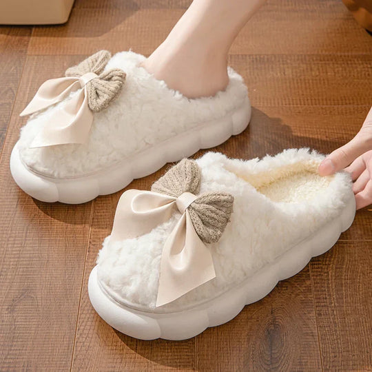 Weiche Bequeme Damen Hausschuhe Mit Schleife Hausschuhe R&B