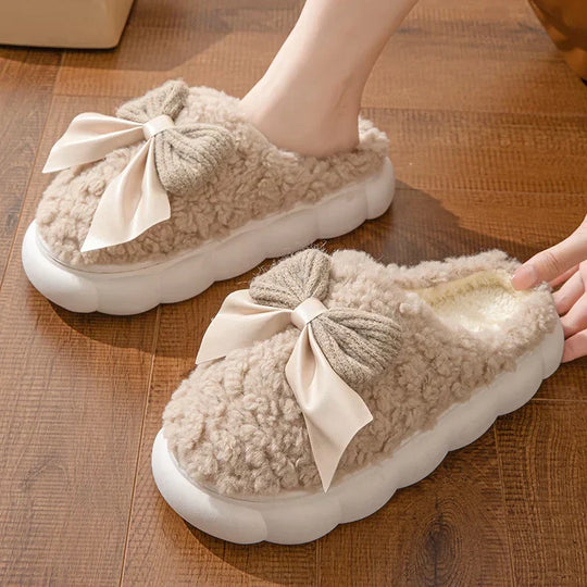 Weiche Bequeme Damen Hausschuhe Mit Schleife Hausschuhe R&B