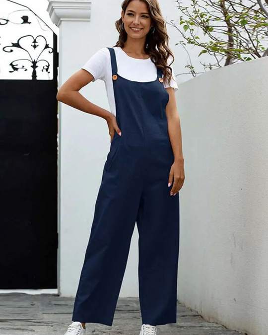 R&B | Weiß Latzhose Damen Lässig
