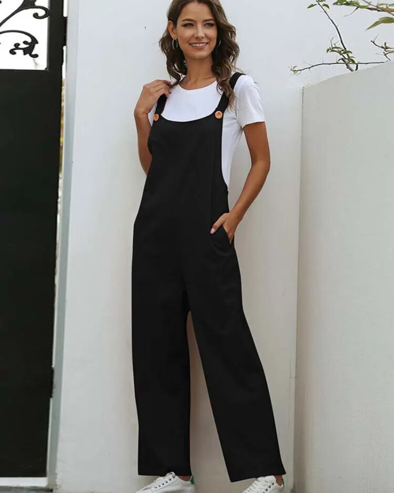 R&B | Weiß Latzhose Damen Lässig