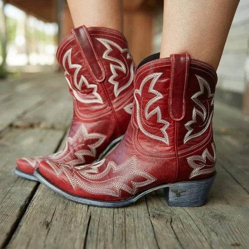R&B | Damen Western Cowboystiefel Braun