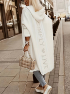 R&B | langer Cardigan mit Kapuze Weich & Warm
