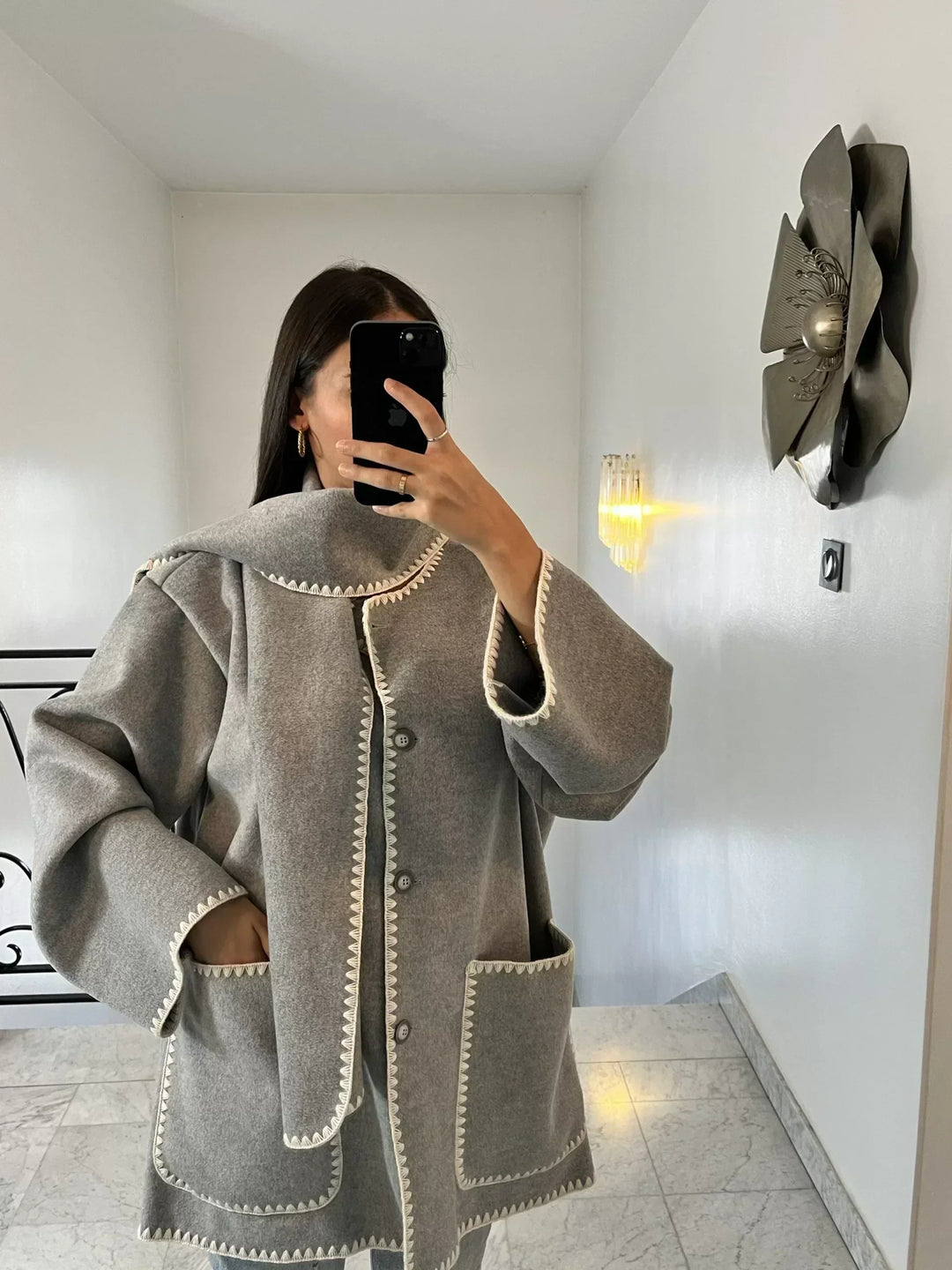 R&B | Damen Langer Wollmantel für Den Herbst
