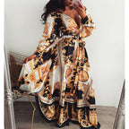 Wickelkleid | Boho Damenkleid mit Schlitz