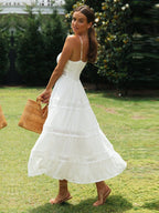 sommerliches Strandkleid mit Spaghettiträgern für Damen