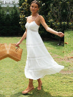 sommerliches Strandkleid mit Spaghettiträgern für Damen