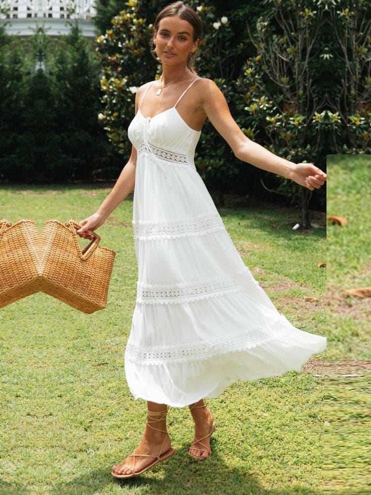 sommerliches Strandkleid mit Spaghettiträgern für Damen