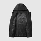 R&B | Winddichte Männerjacke mit Kapuze und Reißverschlüssen