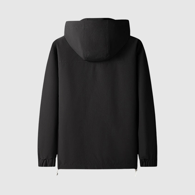R&B | Winddichte Männerjacke mit Kapuze und Reißverschlüssen