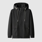 R&B | Winddichte Männerjacke mit Kapuze und Reißverschlüssen